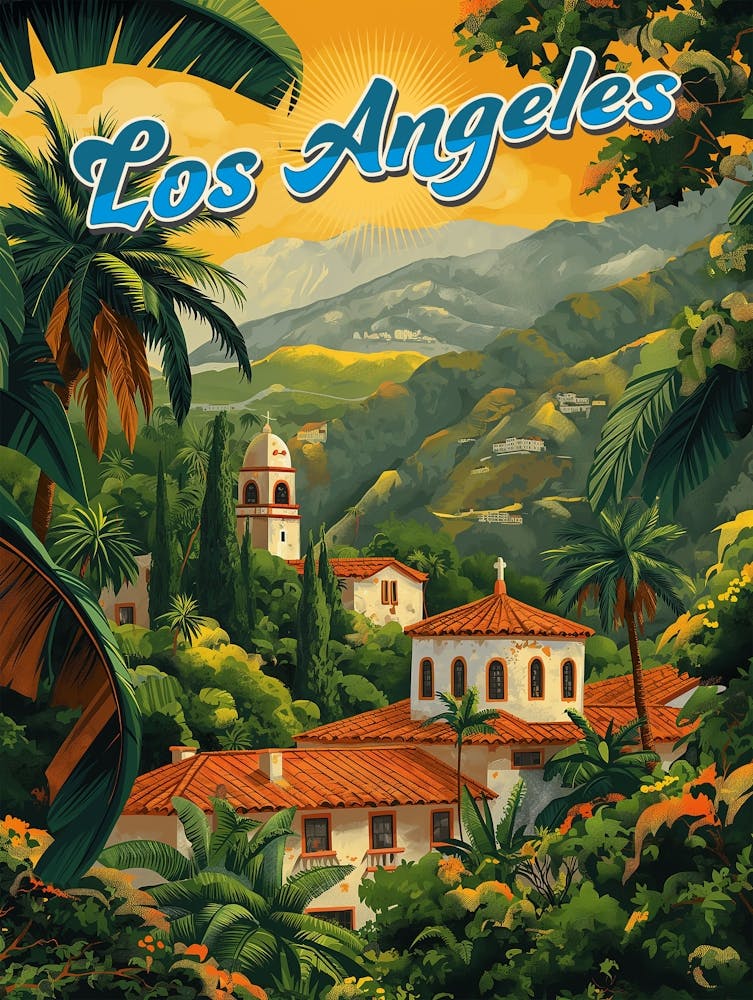 Los Angeles Travel Poster