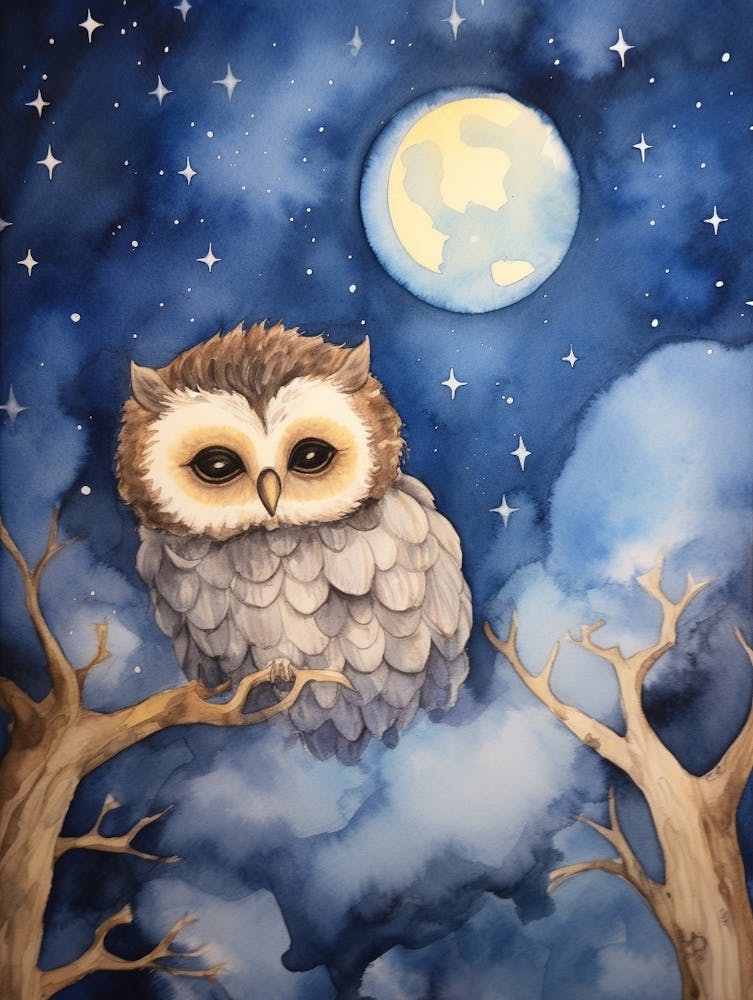 Baby Owl 3 Sleeping In The Clouds