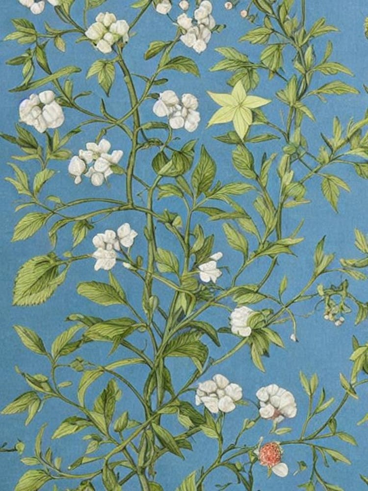 Black Tupelo tree Vintage Botanical