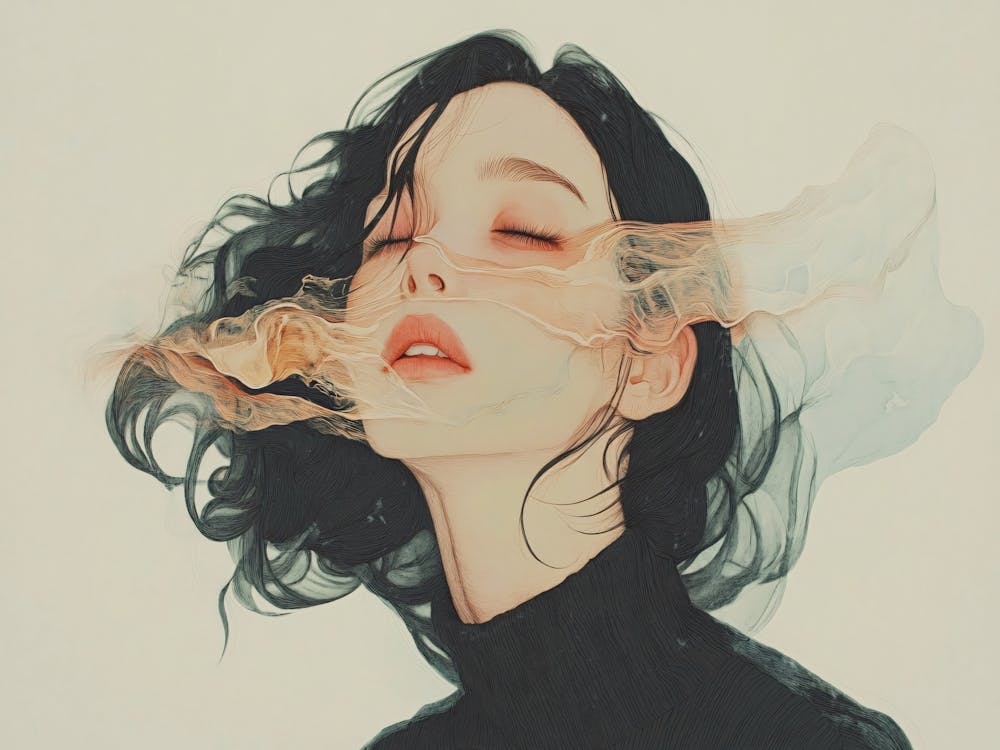 Girl With Black Hair 1