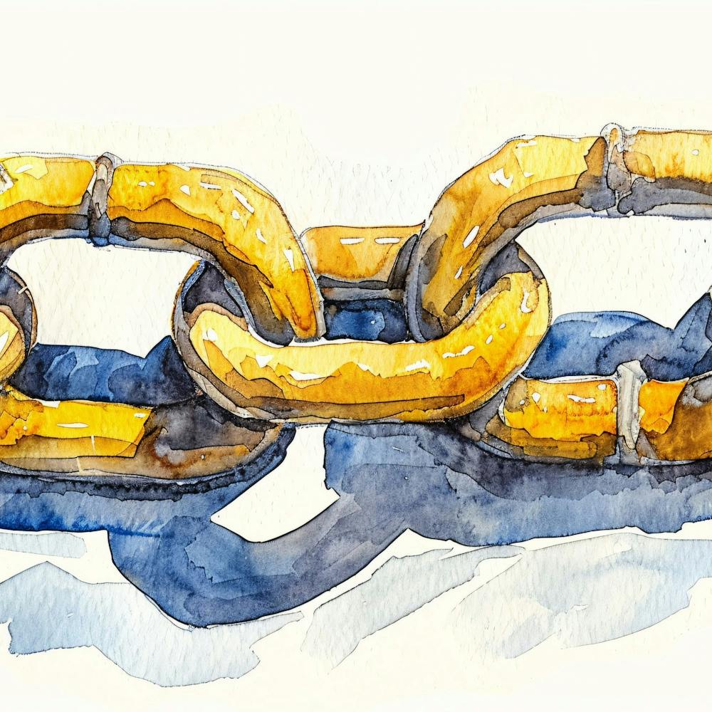 Watercolor Of A Chain