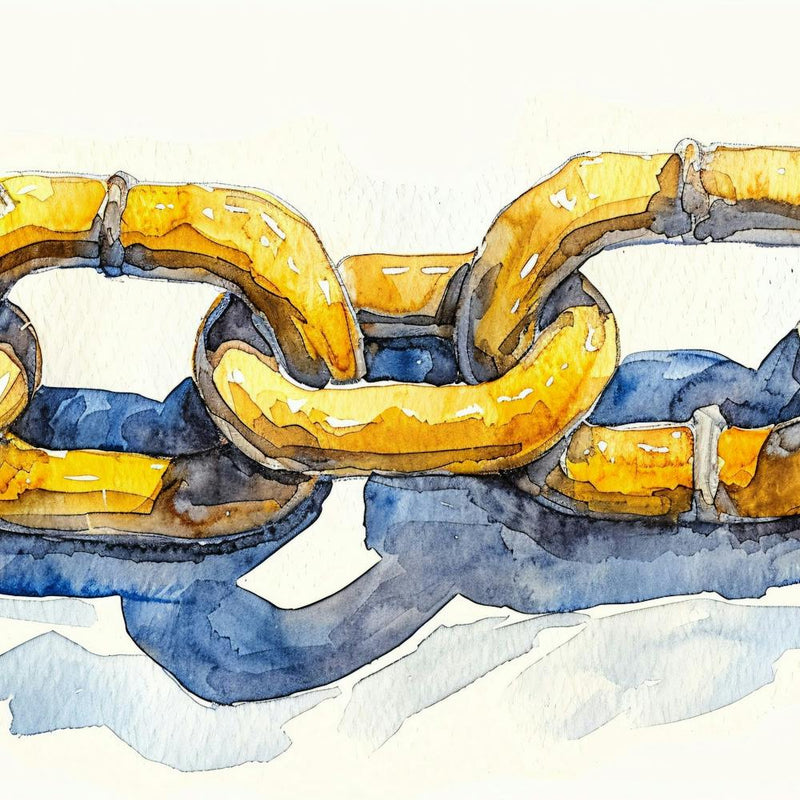 Watercolor Of A Chain