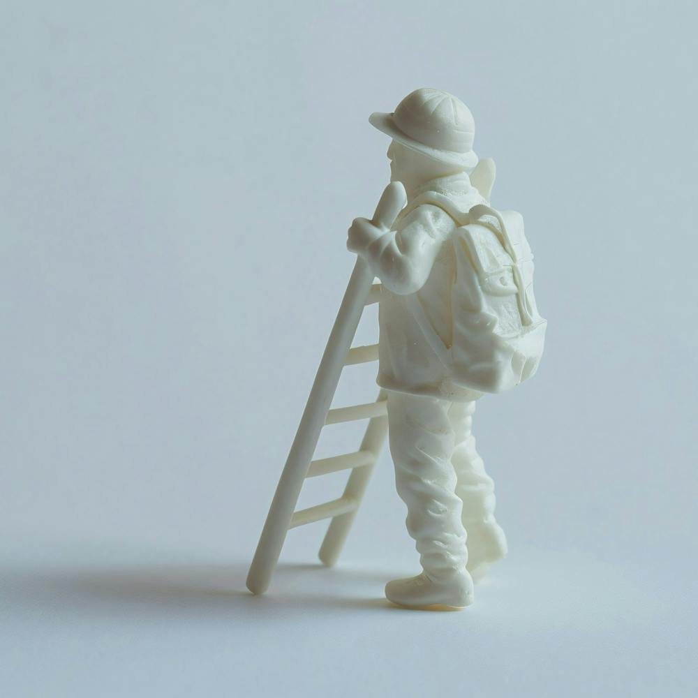 Feuerwehrmann auf der Leiter