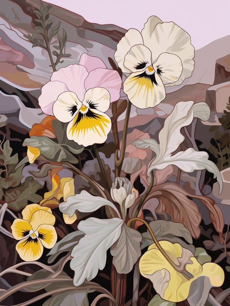 Wild Pansy 2 Flower Painting