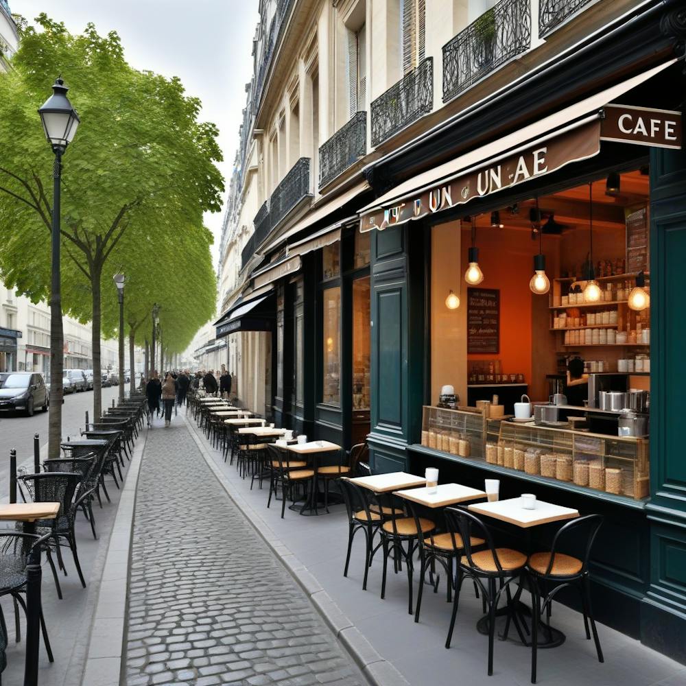 Callecita De Cafe En Francia
