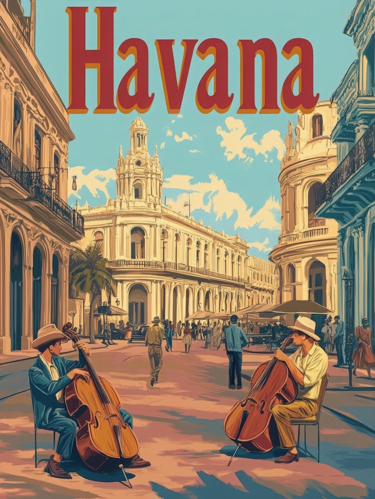 Aihrgdesign A Classic 1960s Travel Poster For Havana 2