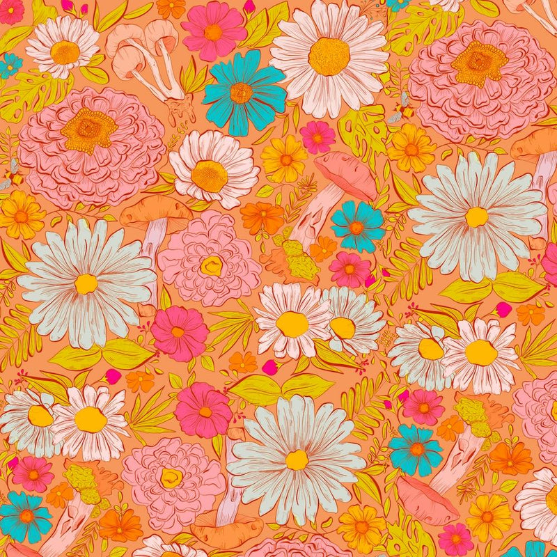 Retro Wildflowers Square