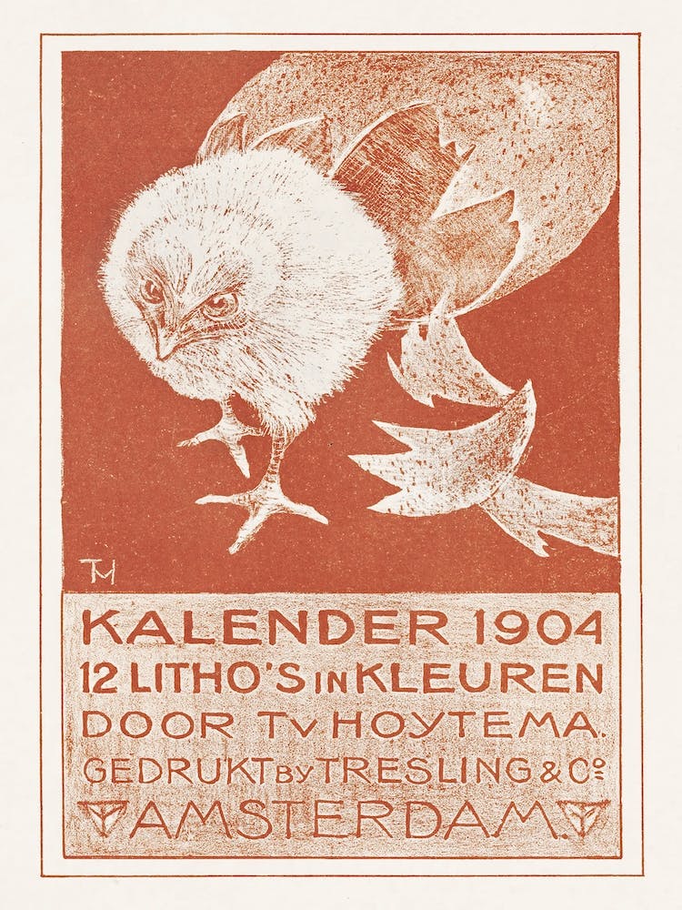 Announcement For Calendar 1904, Theo Van Hoytema