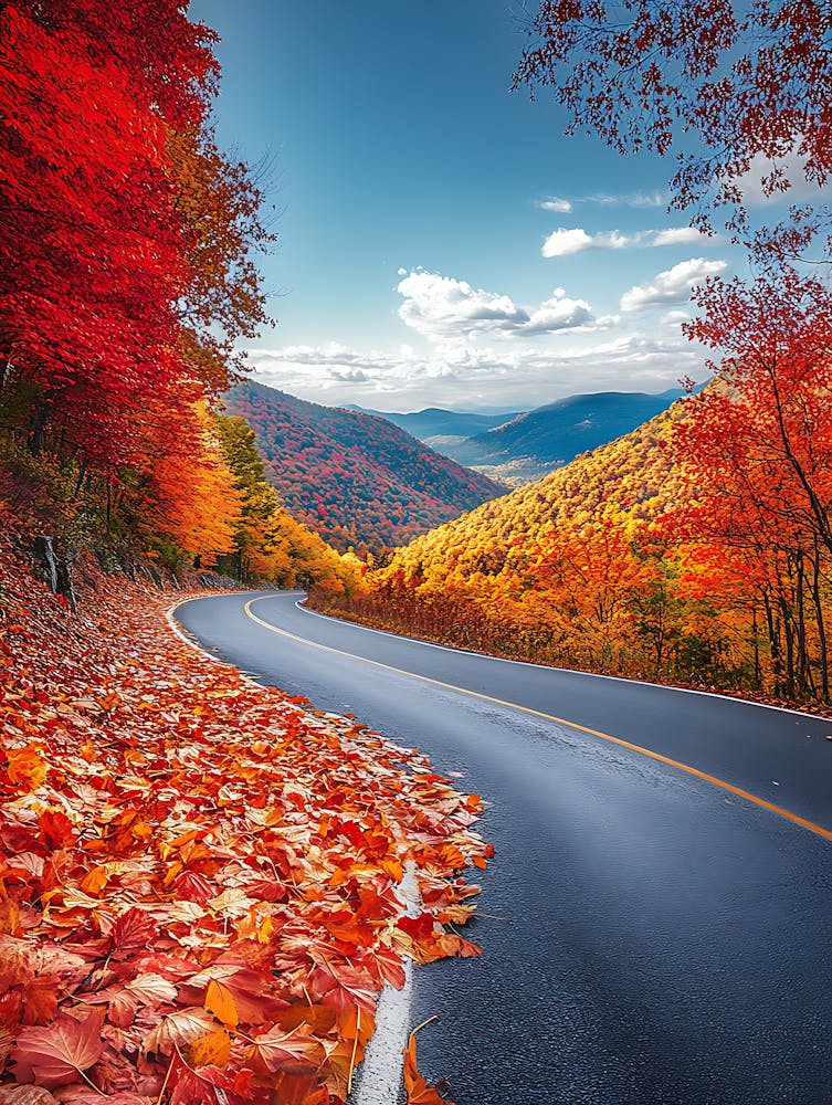 Beautiful Road In Autumn 15