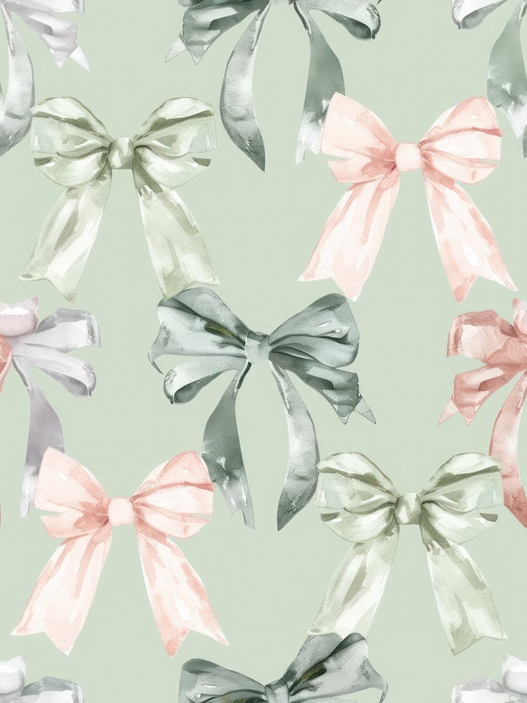 Pale Bows 3 Pattern