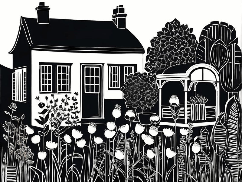 Lion cut inspired Black and white Garden plants & flowers art, Gardening art, Garden 221