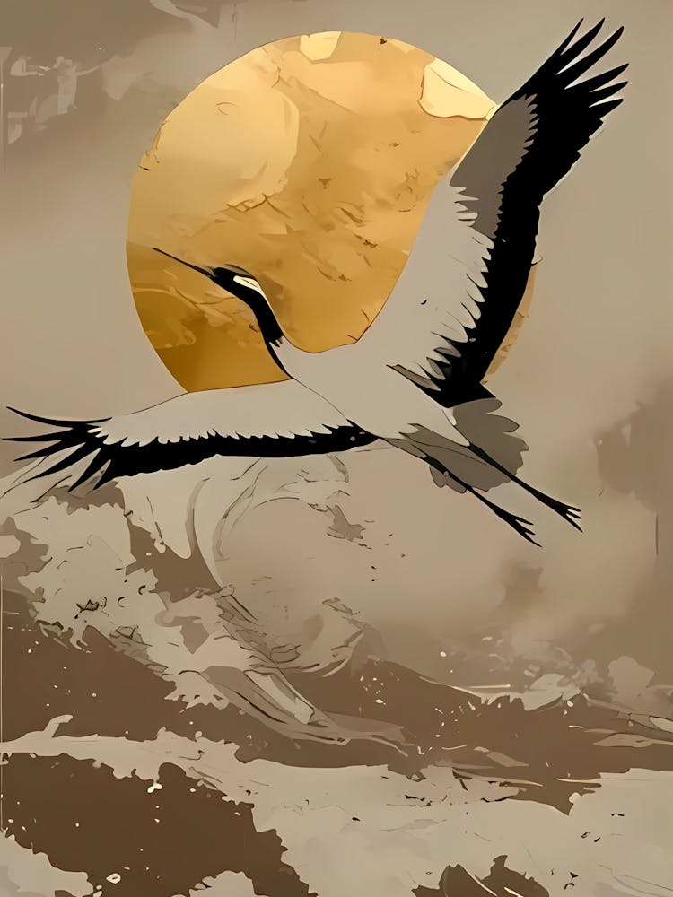Crane In Flight