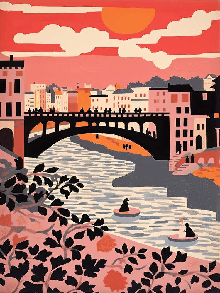 Ponte Sant Angelo, Rome Italy Colourful 4