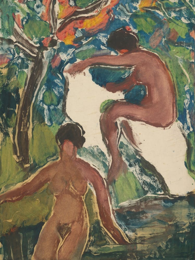 Two Nudes In The Water