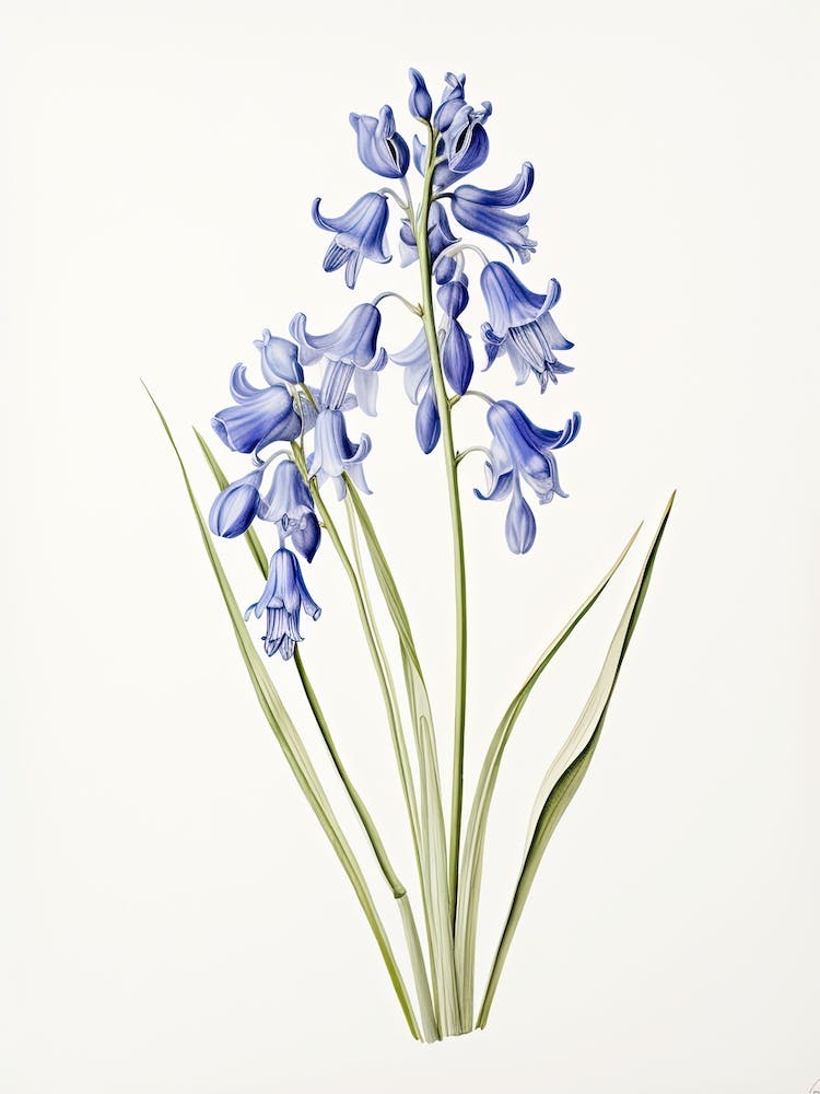 Bluebells Flower Vintage Botanical 3