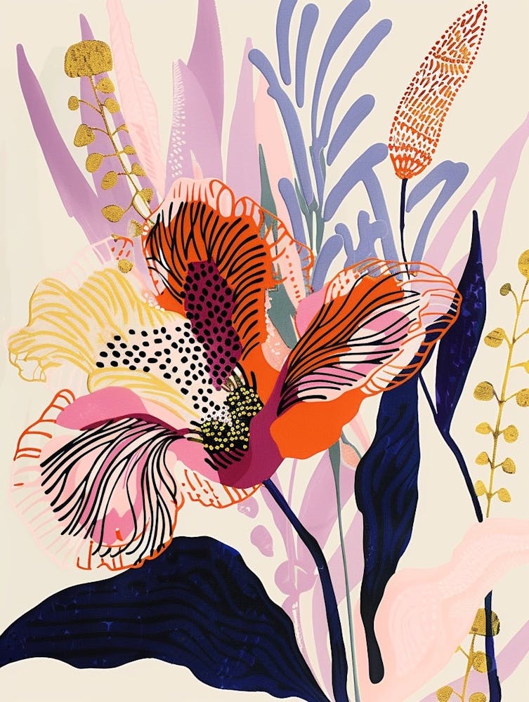 Colourful Flower Illustration Everlasting Flower 3