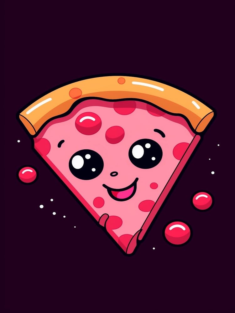 Pizza Kawaii Illustration 2