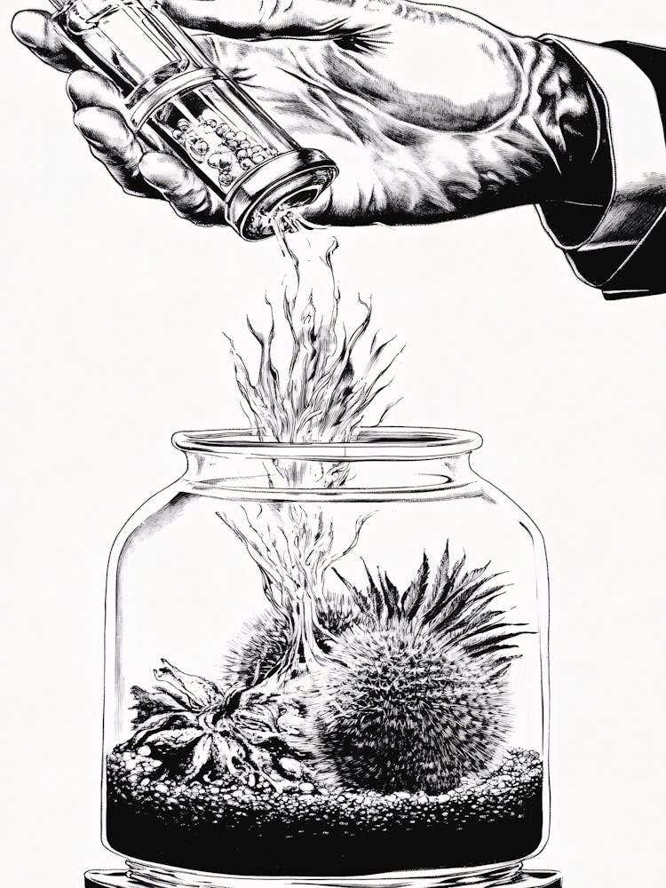 Cactus In A Jar