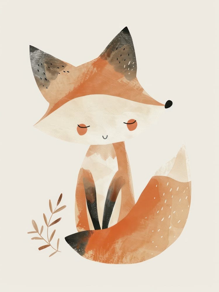 Charming Nursery Kids Animals Fox Cub 3