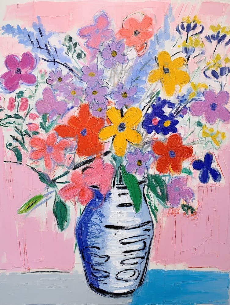 Flower Painting Fauvist Style Phlox 2
