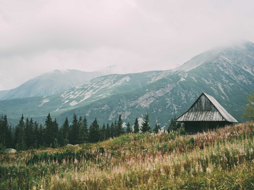 Cabane Montagnes Brume