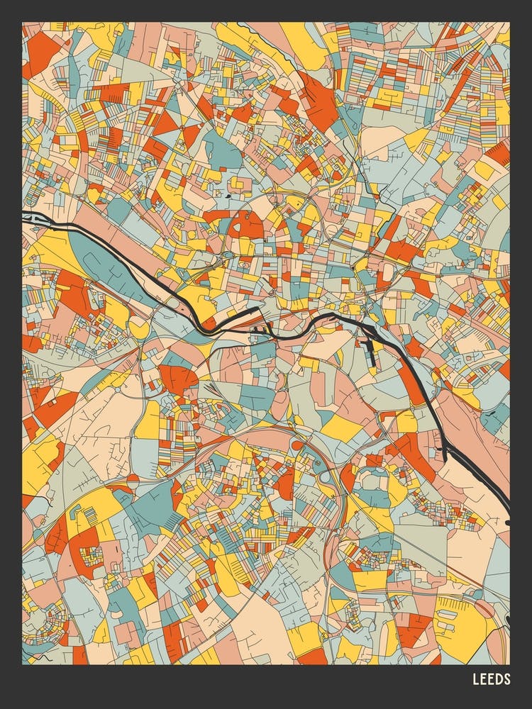 Leeds England Uk Map