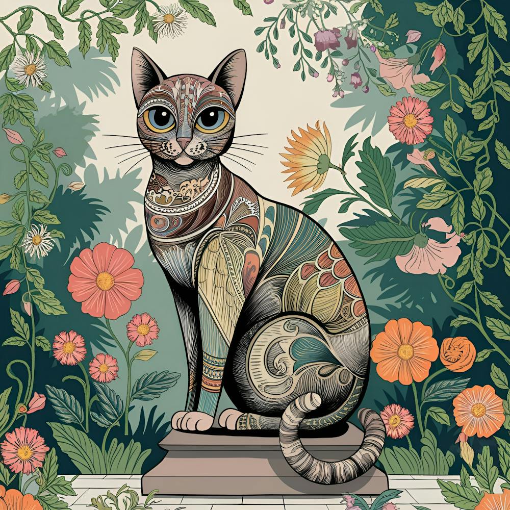 William Morris Inspirierte Katzenkollektion