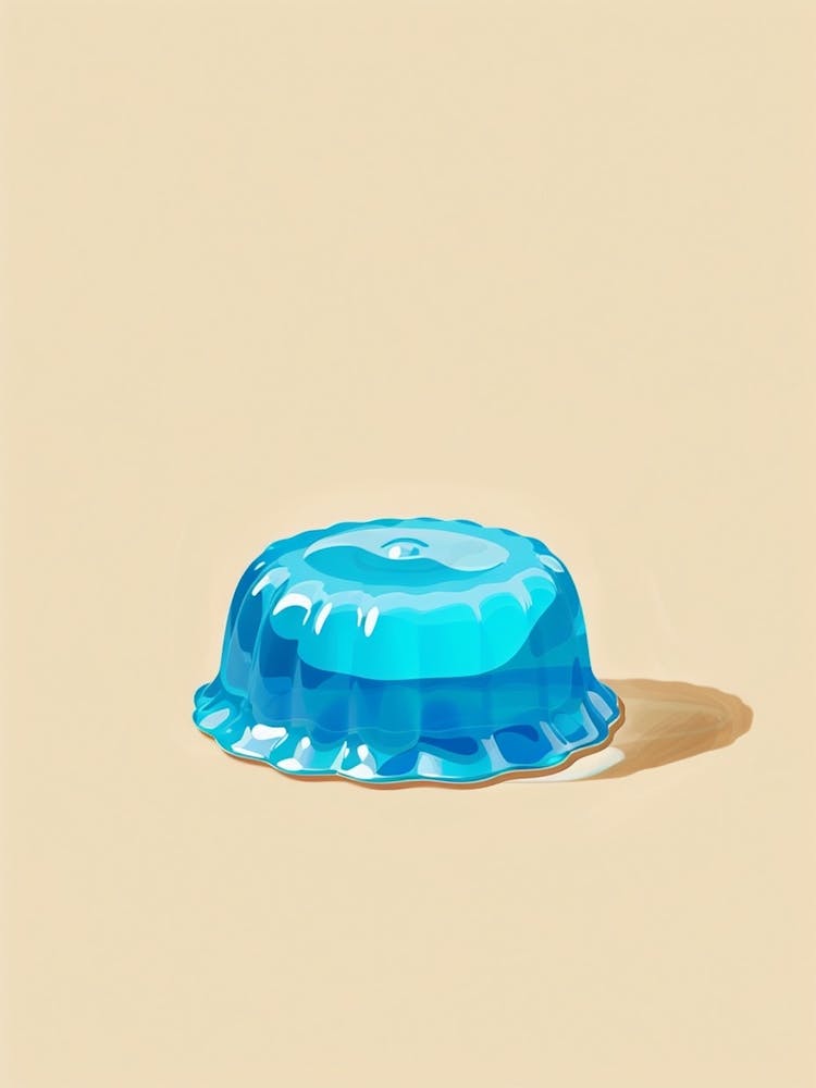Blue Jelly Minimalist Illustration