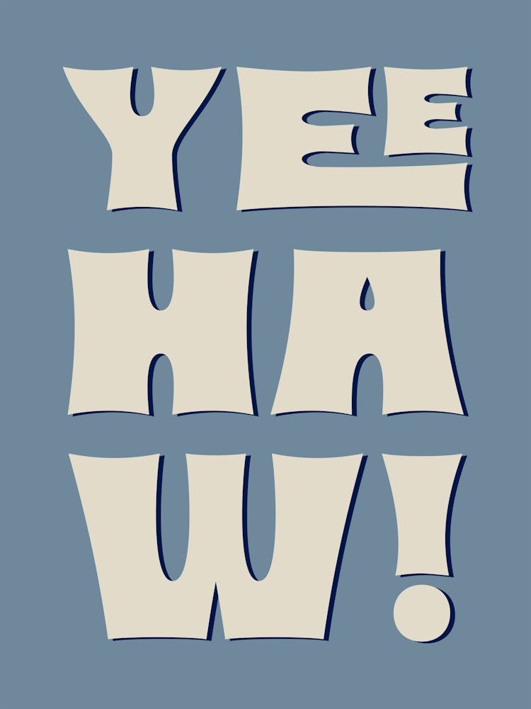 Yeehaw Poster for Western Home Decor, Horseback Riding Wall Art, Cowboy Rodeo Print, Wild West Decor