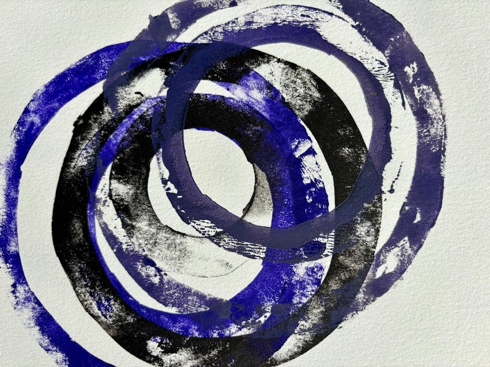 Blue And Black Circles