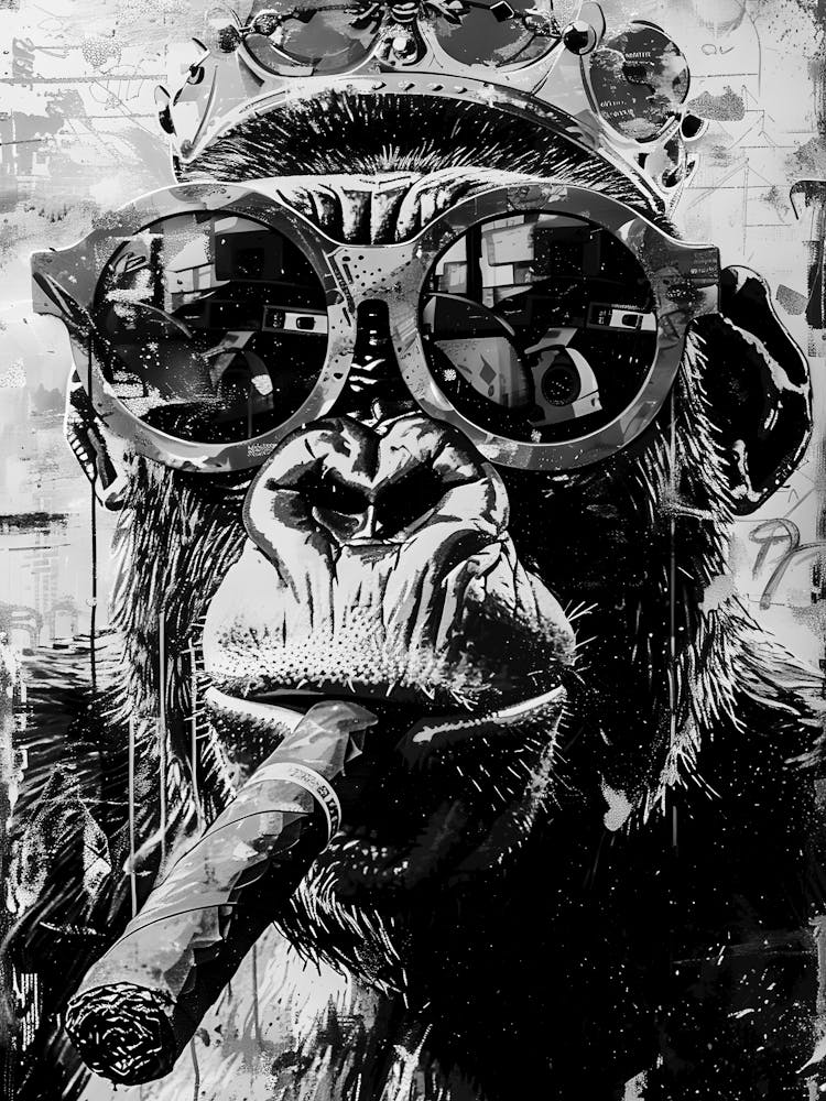 Gorilla Smoking A Cigar