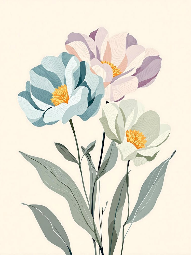 Tranquil Petals with a Modern Minimalist Aesthetic