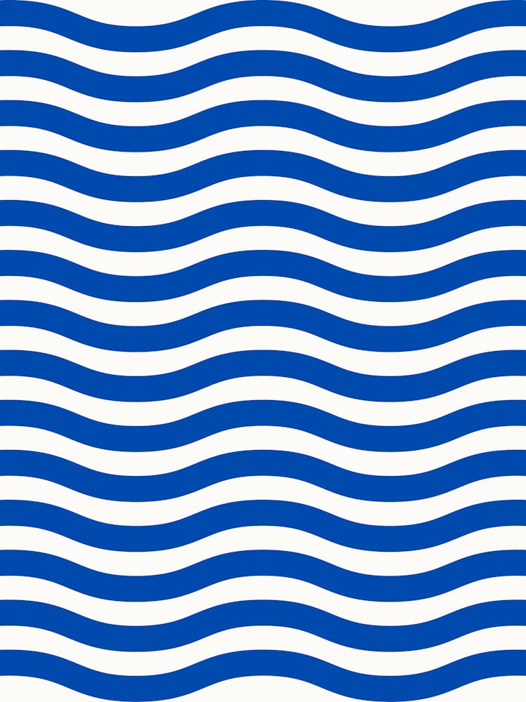 Blue And White Wavy Pattern