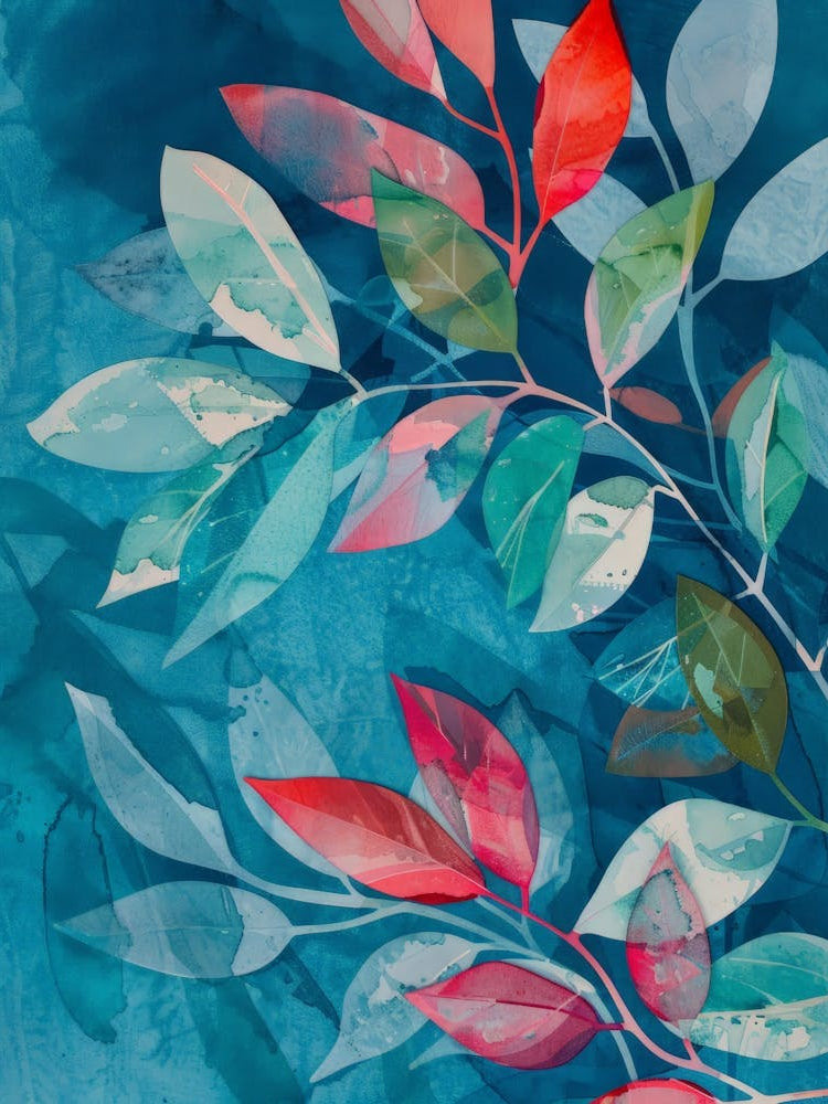 Watercolor Leaves 9