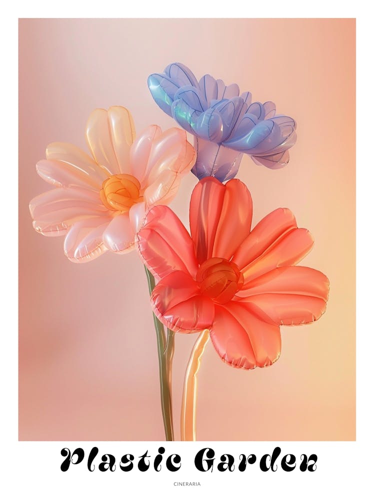 Fleurs Gonflables Rêveuses Affiche Cineraria 4