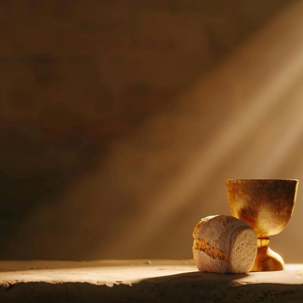 Golden Chalice And Bread