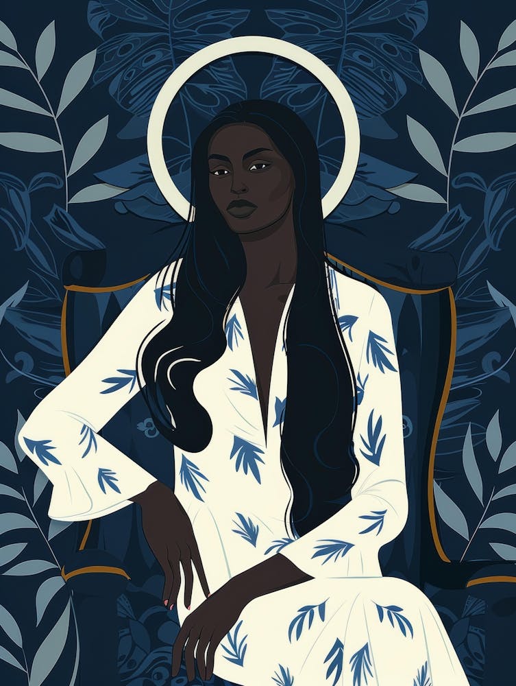 African Woman In A Chair