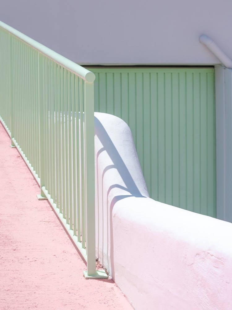 Pink Green Pastel Architecture Summer Travel