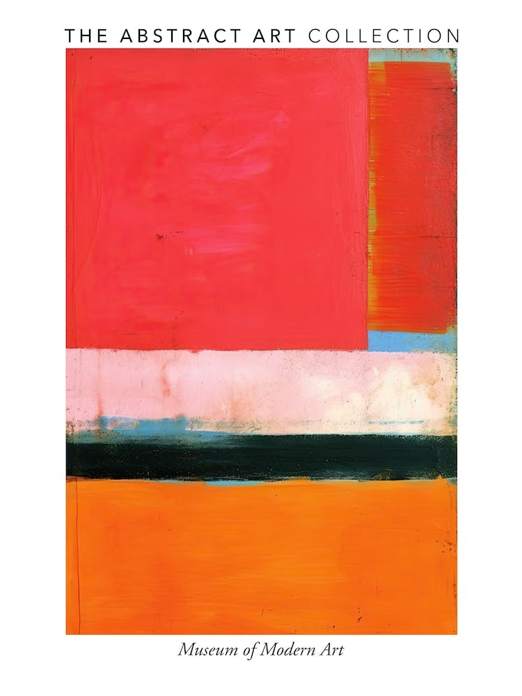 Orange And Red Abstract Painting 9 Exhibition Poster