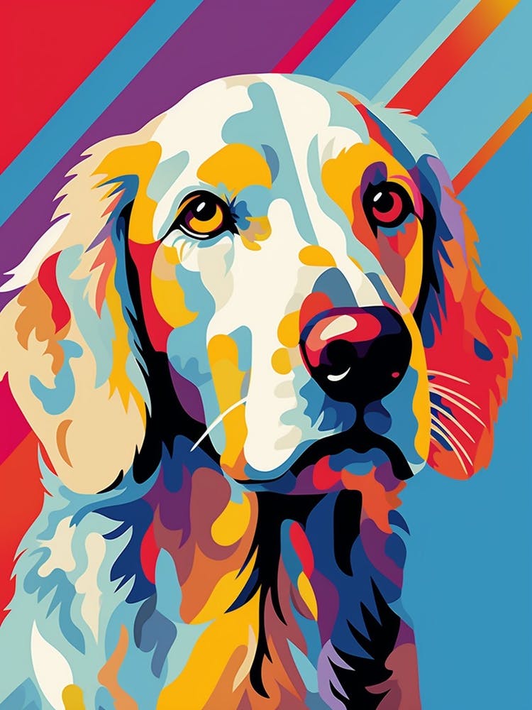 Pop Art Graphic Design Style Golden Retriever 3