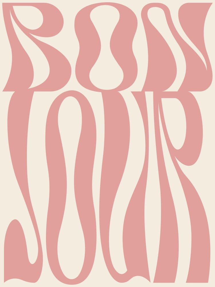 Retro Bonjour - Pink