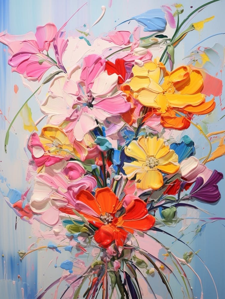 Abstract Flower Painting Phlox