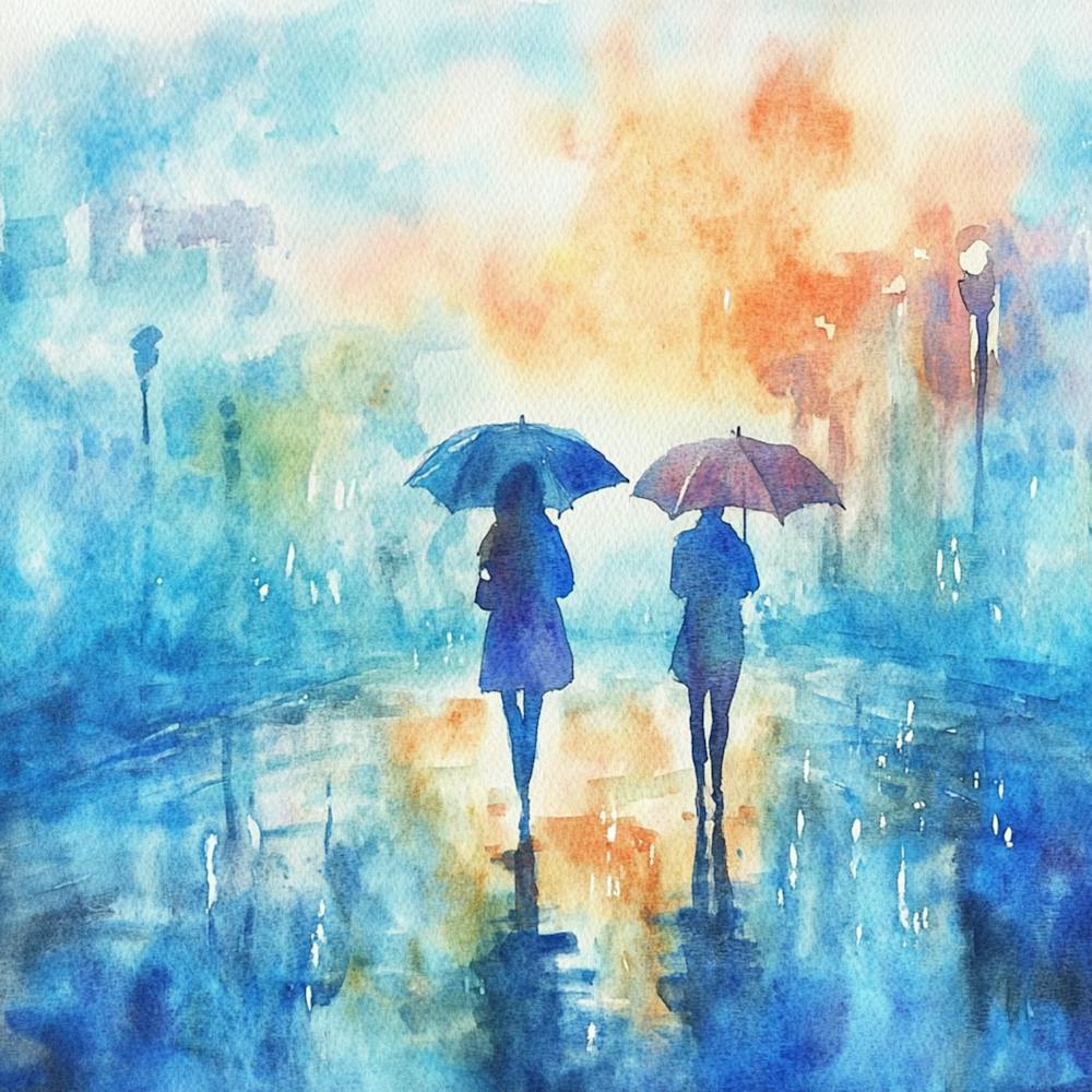 Watercolor Rainy Day 1