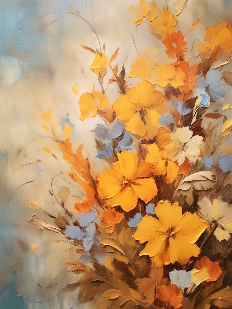 Fall Flower Painting Larkspur 2