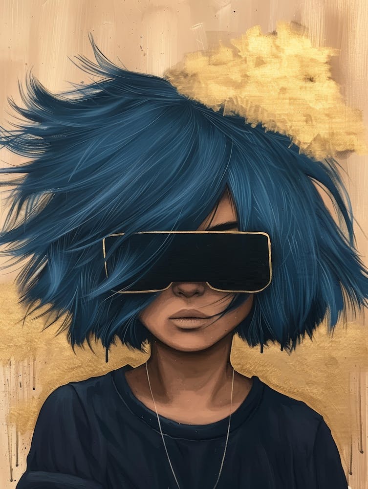 Fille aux Cheveux Bleus 6