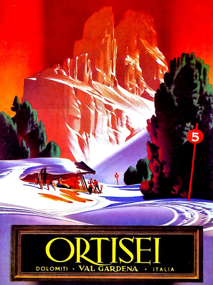 Ortisei im Schnee, Italien