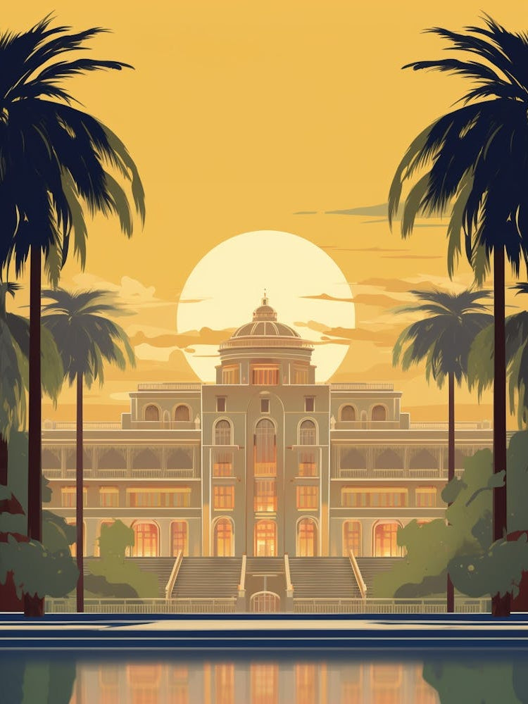 Dolmabahe Palace Modern Pixel Art 3