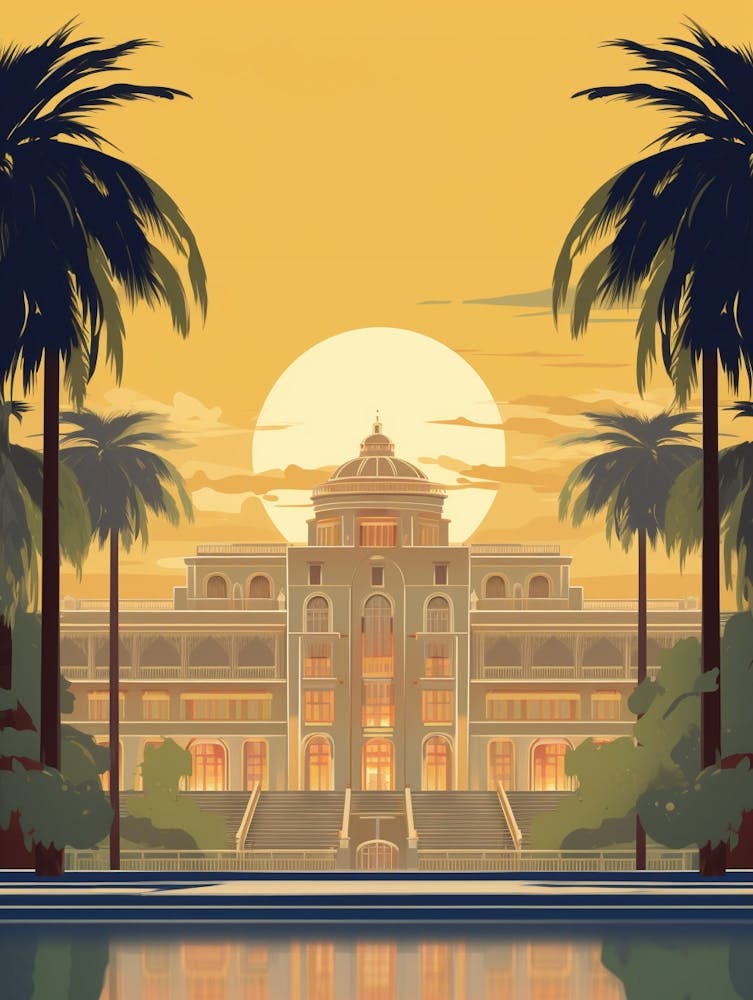 Dolmabahe Palace Modern Pixel Art 3