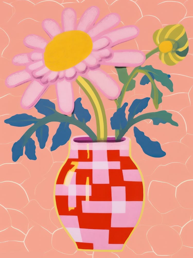 Marigolds Flower Vase 4