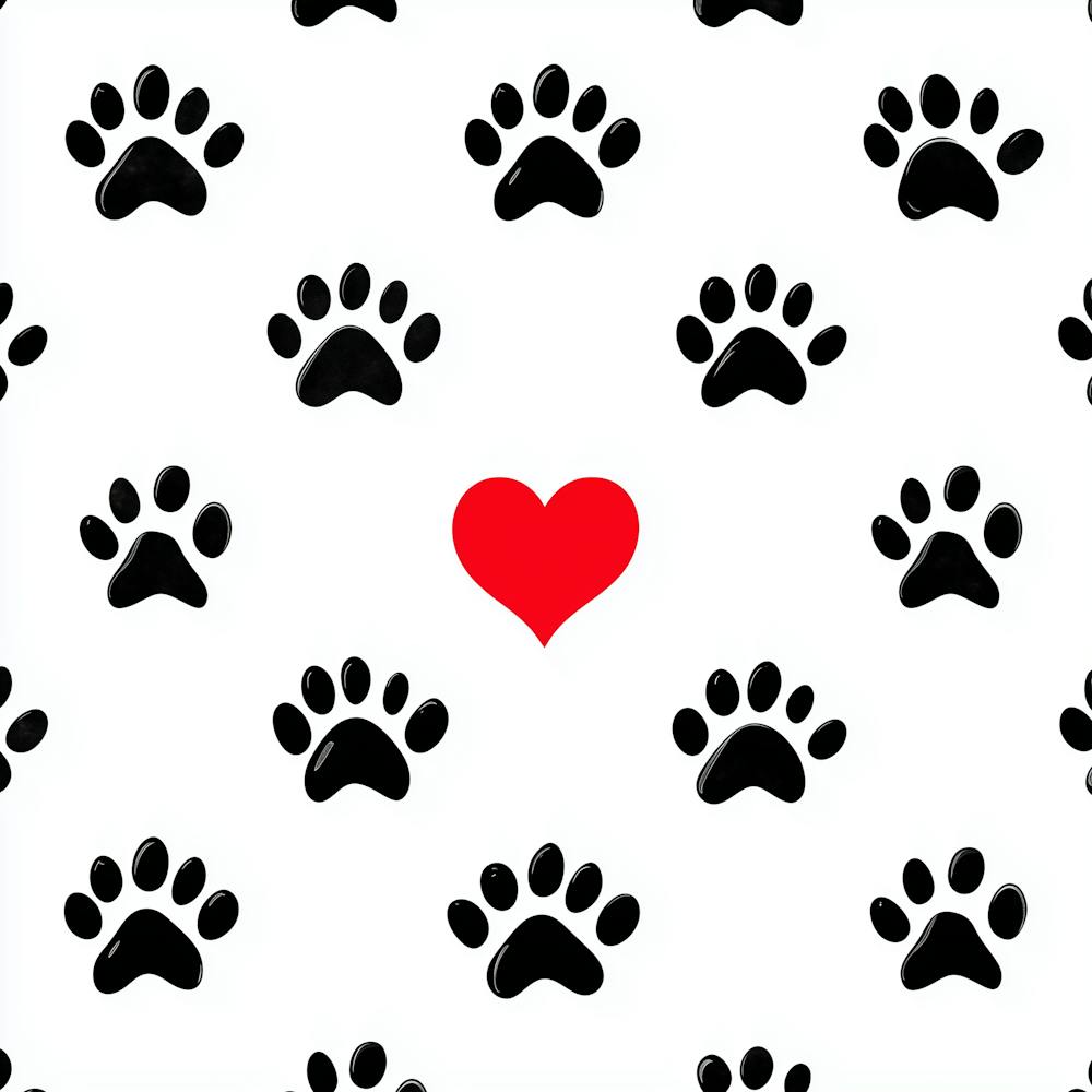 Paw Prints Seamless Pattern